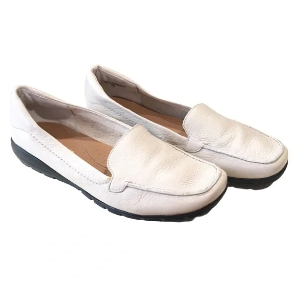 Easy Spirit Abidet Leather White/Ivory Casual Slip-on Loafers Shoes 7.5 - Picture 2 of 8